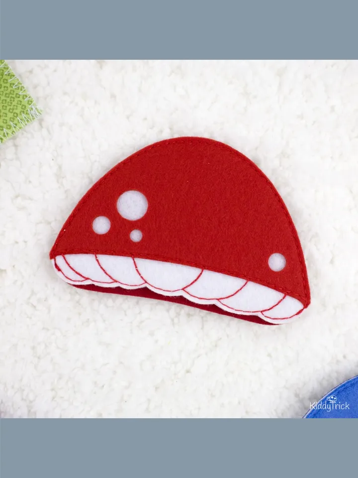 Mushroom - Felt Busy Book Page - Sewing Pattern