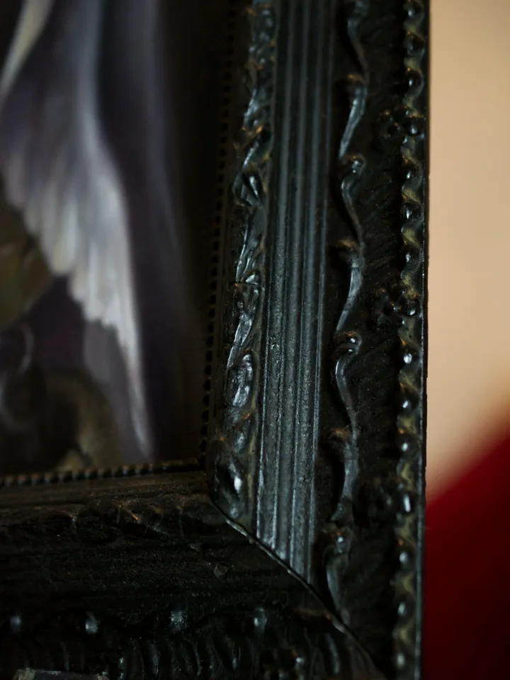 Original oil painting Resident Evil Angie with a frame