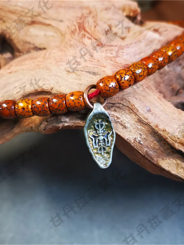 Gandhanra Handmade Mala Counter Pendant,OM Bead Amulet, Prayer Beads Accessories,Made of Cold Iron