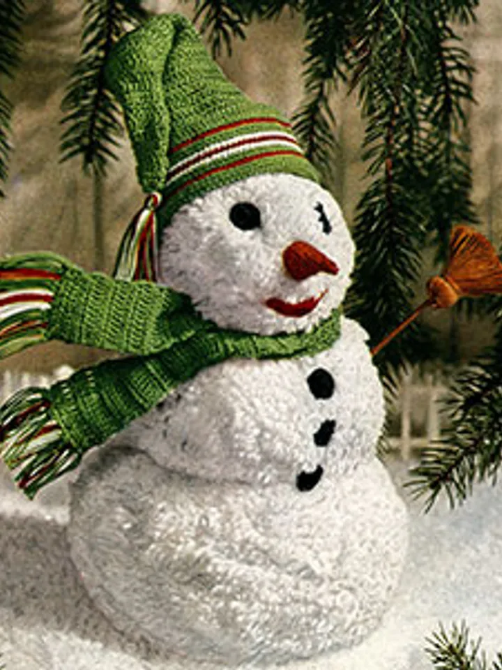Vintage Crochet Pattern Mr. Snowman Pattern Digital Download PDF