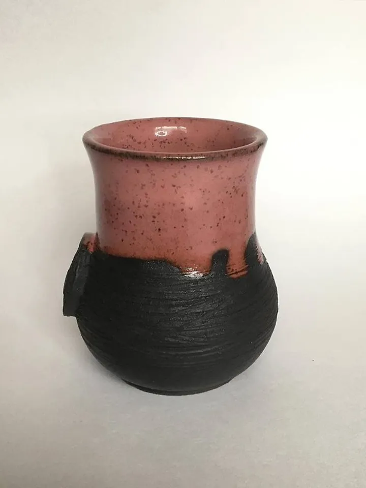 Black and Pink Ceramic Mug Viking Mug Yggdrasil Mug