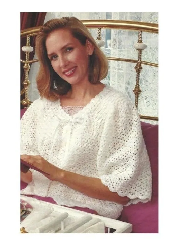 Crochet blouse pattern, women bolero crochet pattern pdf