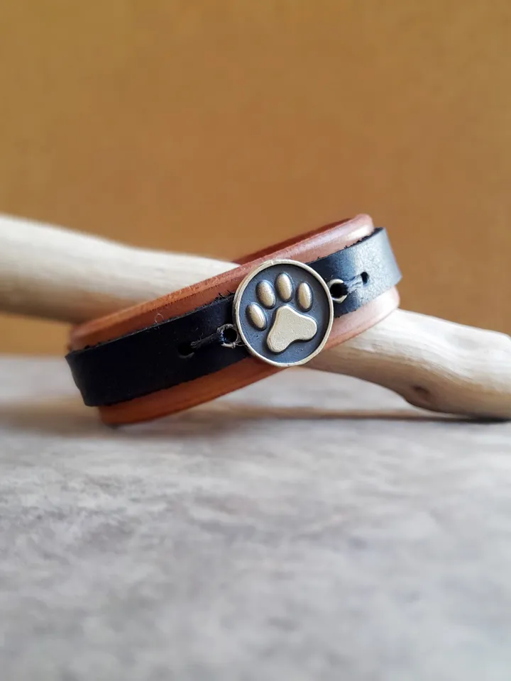 Dog Pendant Bracelet, Secret Message Cuff, Personalized Pet Bangle, Pet Loss/Dog Memorial Gift, Dog Mom/Dad Gift, Kids Wristband, Dog Lover