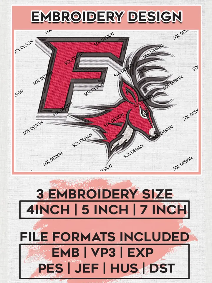 NCAA Fairfield Stags Team Mascot Logo embroidery designs, NCAA Fairfield Stags Logo Machine embroidery designs, NCAA Logo embroidery designs, NCAA Lopes Machine embroidery designs, Digital Download