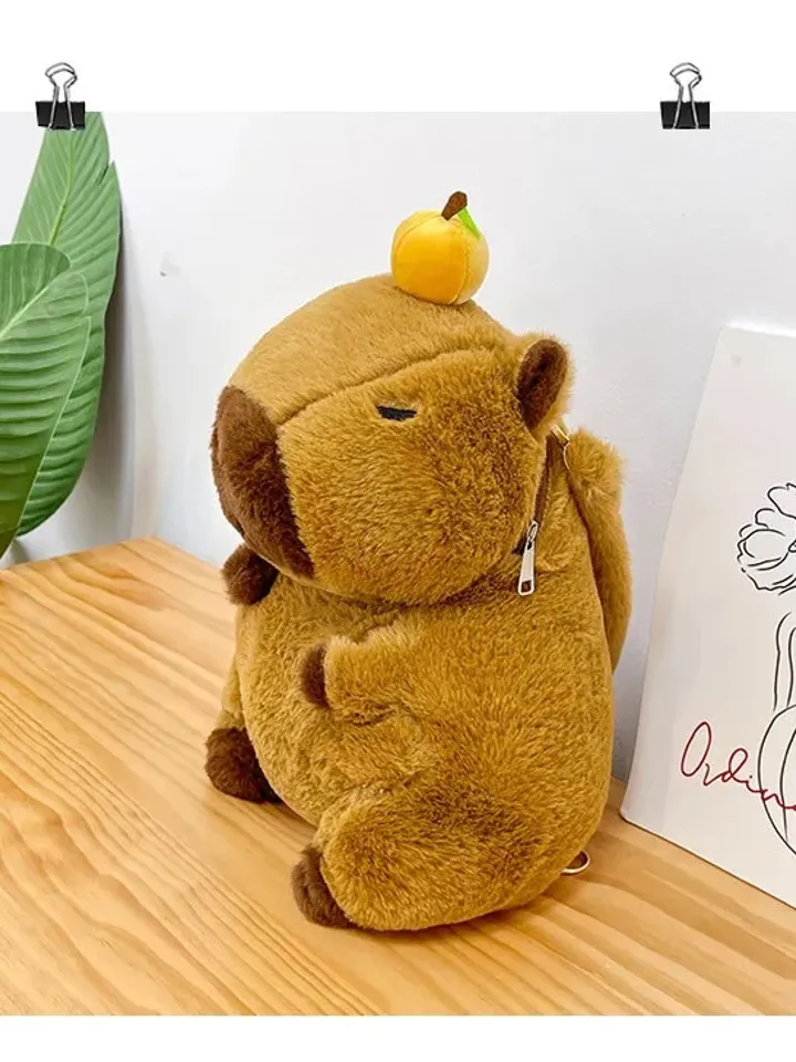 Capybara plush backpack