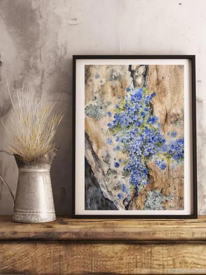 Wildflowers Original Painting Flowers Watercolor Painting Floral Original Wall Art
