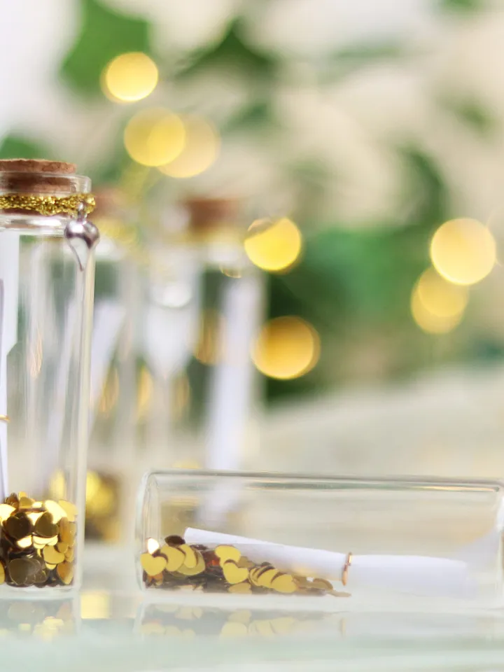 Message in a bottle , Potion vials, Wish Jars, small Cork bottles, miniature glass jars, little gift