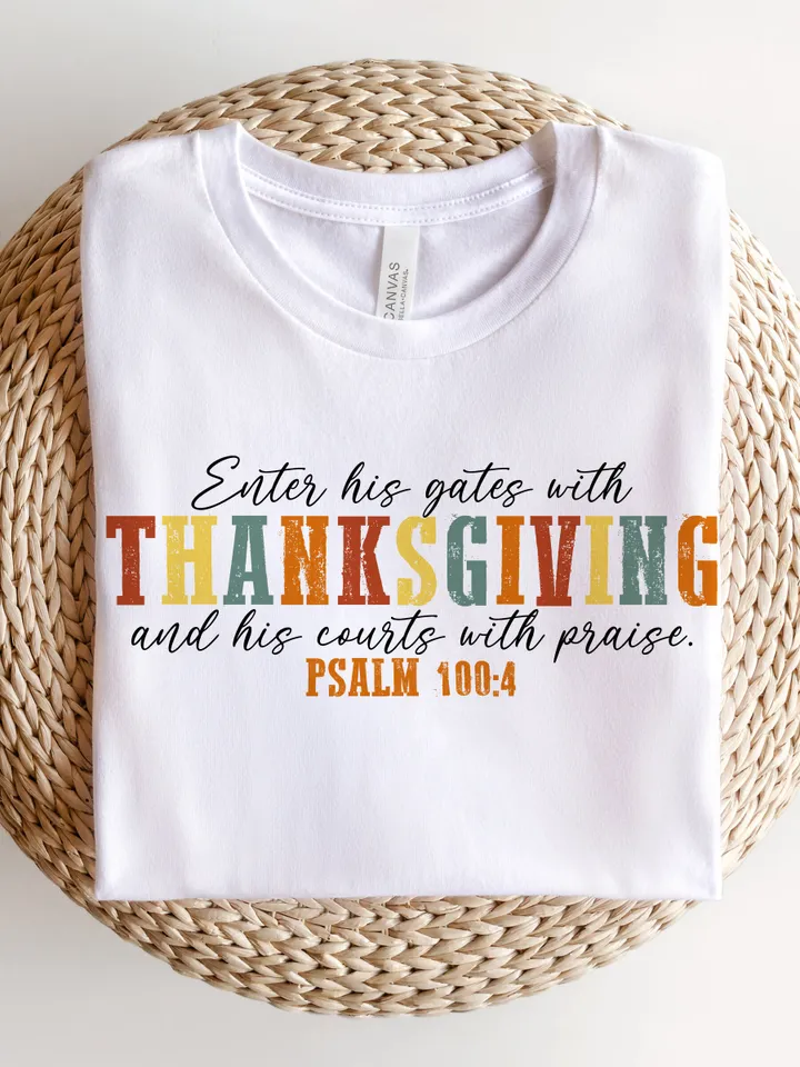 Bible Verse svg PNG | Psalm 100:4 | Thanksgiving Png | Fall Png | Thankful Png | PNG | sublimation | Sublimation Png Designs | Digital svg