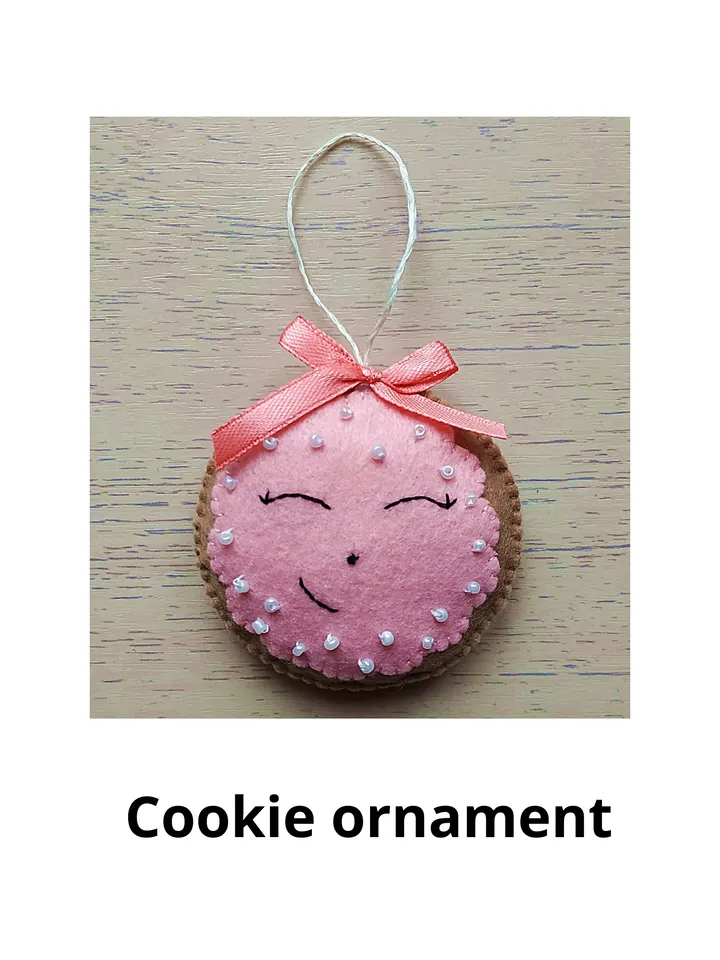 Christmas ornament, felt cookie, Christmas gift, felt Christmas ornaments, felt toys, Christmas decor, Christmas tree decoration, felt cookie ornament