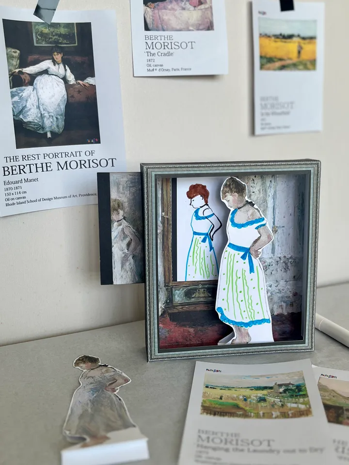 Set female impressionist artist.