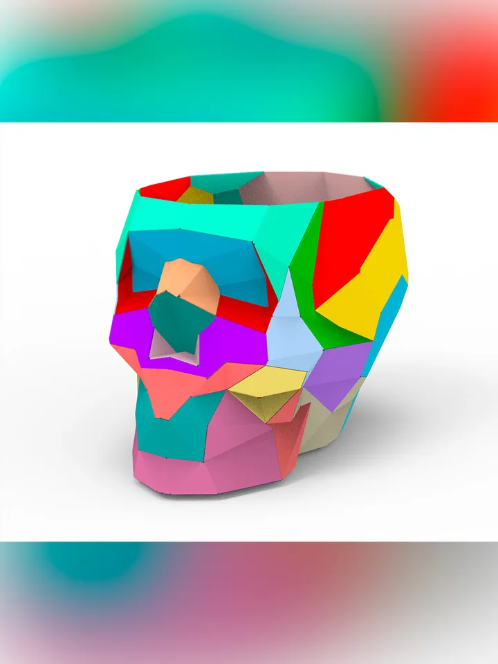 Welding Project Plans Drawings Skull Planter (DXF, PDF)