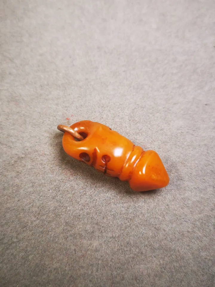 Gandhanra Tibetan Bone Carved Phurba Amulet, Ritual Implement Pendant