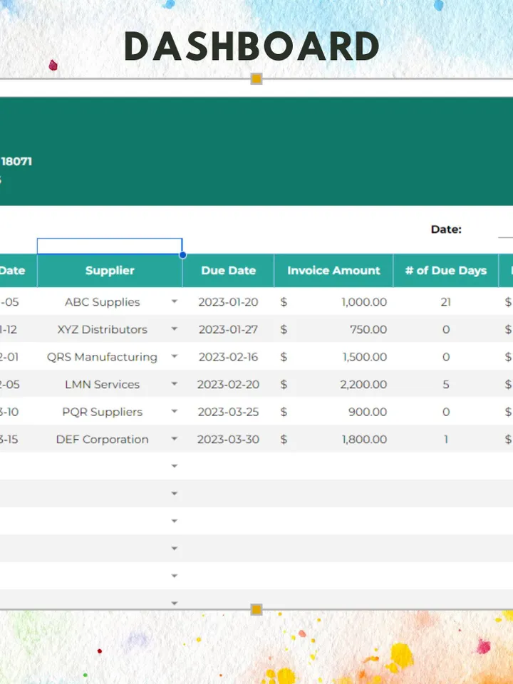 Accounts Payable Template | Editable Google Sheets, Customizable Digital Download for Invoice & Payment Tracking