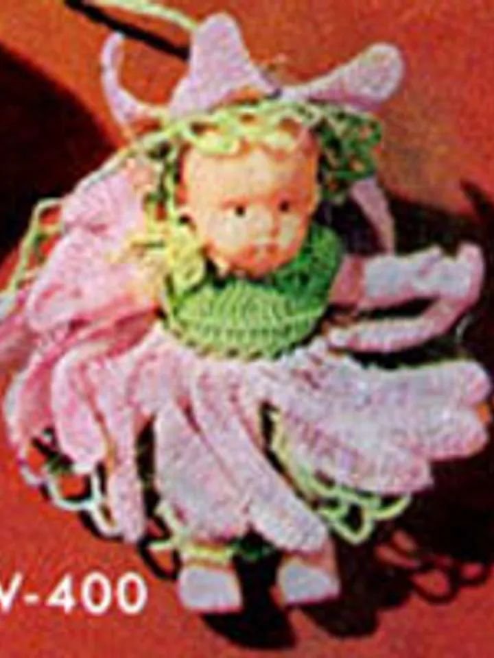FREE Vintage Crochet Pattern Dress for Doll Shade Pull Doll Pattern Digital Download PDF