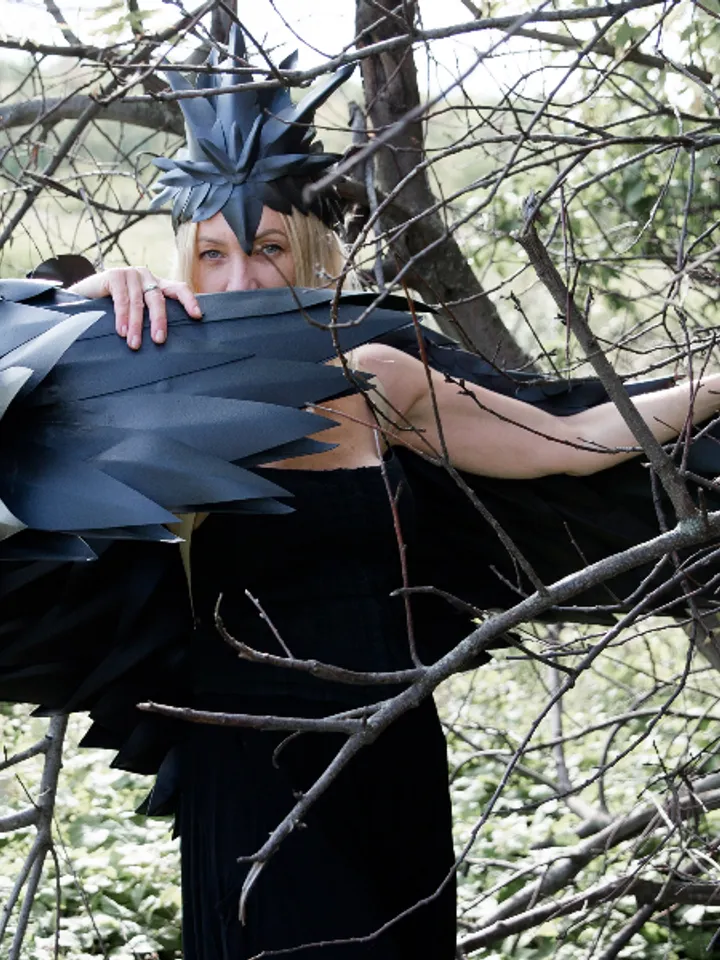 Black angel wings-feather crown-dark angel demon adult gothic costume halloween party victoria secret, sexy cosplay