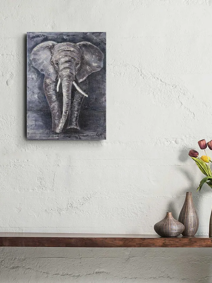 Elephant picture, Elephant poster, Grey elephant, Elephant picture, Symbol of prosperity, Symbol of wisdom, Picture symbol