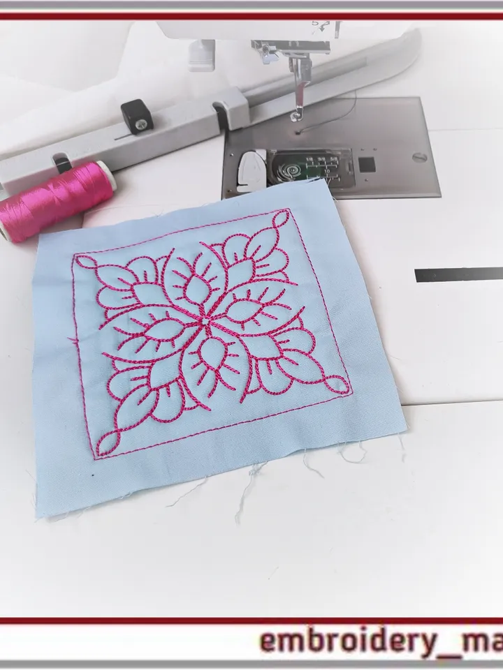 Quilt Block 42 Quilting Designs by Embroidery Manavi 05