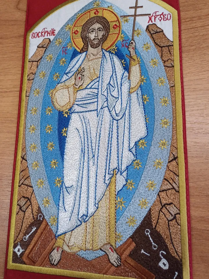 Christ is risen machine embroidery design