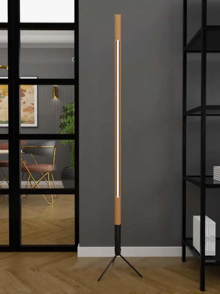 Modern minimalist wooden floor lamp