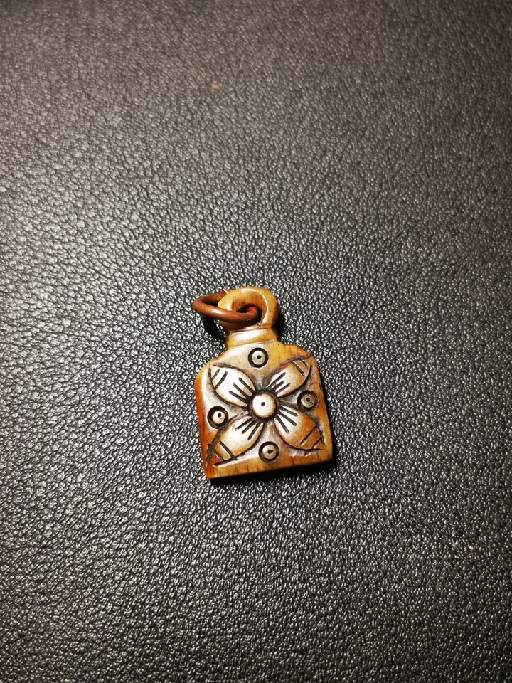 Yak Bone Carved Flower Mala Pendant,Bead Counter Clip, Prayer Bead Accessories,Gandhanra Tibetan Amulet