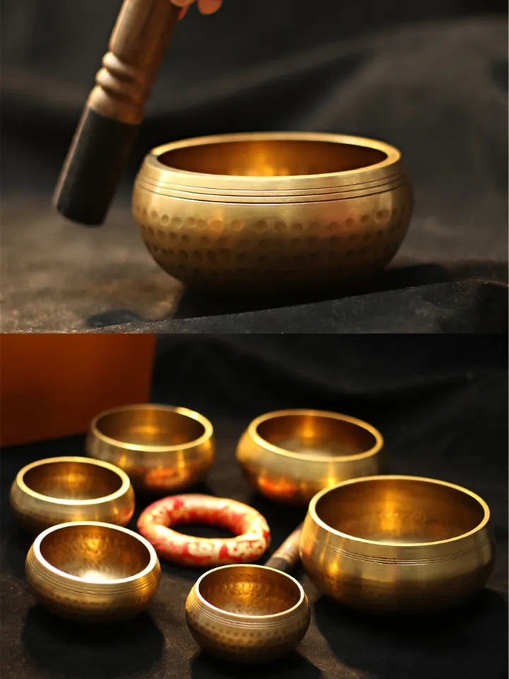 Gandhanra 3.2&quot; Customized Engrave Tibetan Singing Bowl with Cross Vajra Symbol,Personalized  Gift for Sound Healing,Meditation,Relaxation