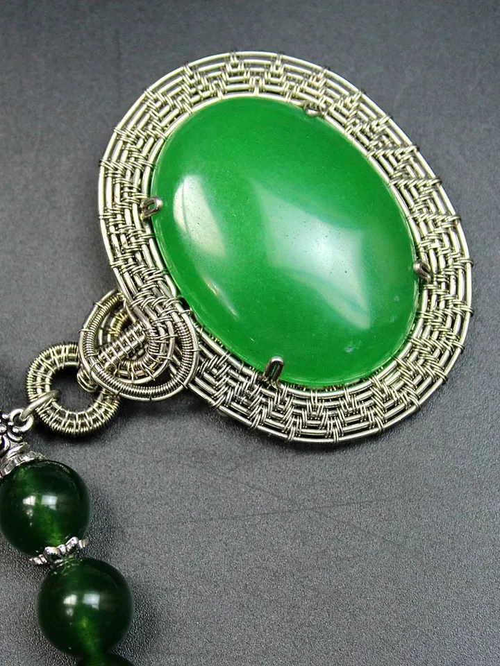 Handmade necklace with natural stones
