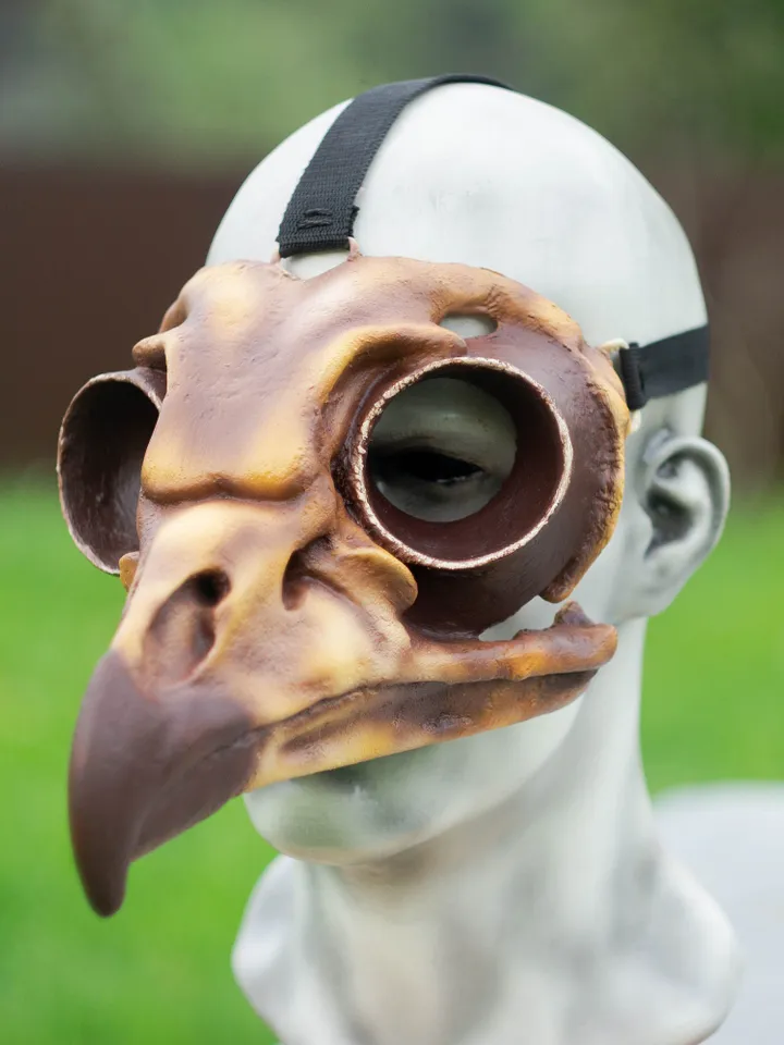 Bird Skull Mask, Owl Skull, Viking skull Mask, bird mask, plague doctor mask, steampunk bird mask, bird beak mask, Voodoo Mask, Raven Mask