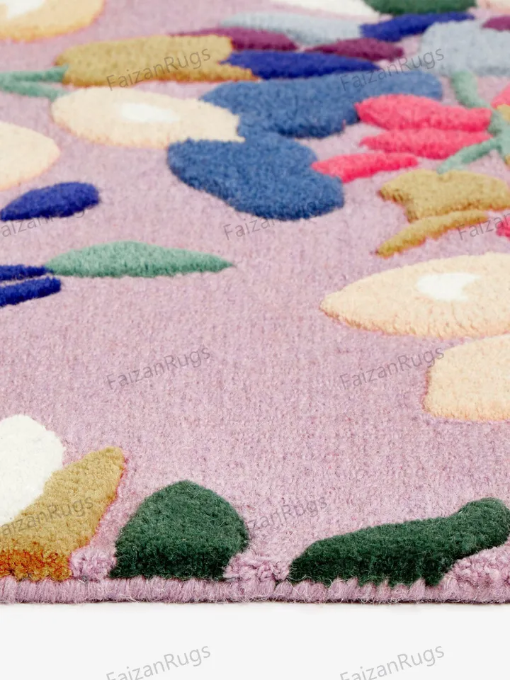 8x10 Floral Rugs Hand Tufted Hand Woven with High Low Piles in All Regular Size 5x8, 6x9, 8x10, 9x12, Stunning Multi Color in Floral Design
