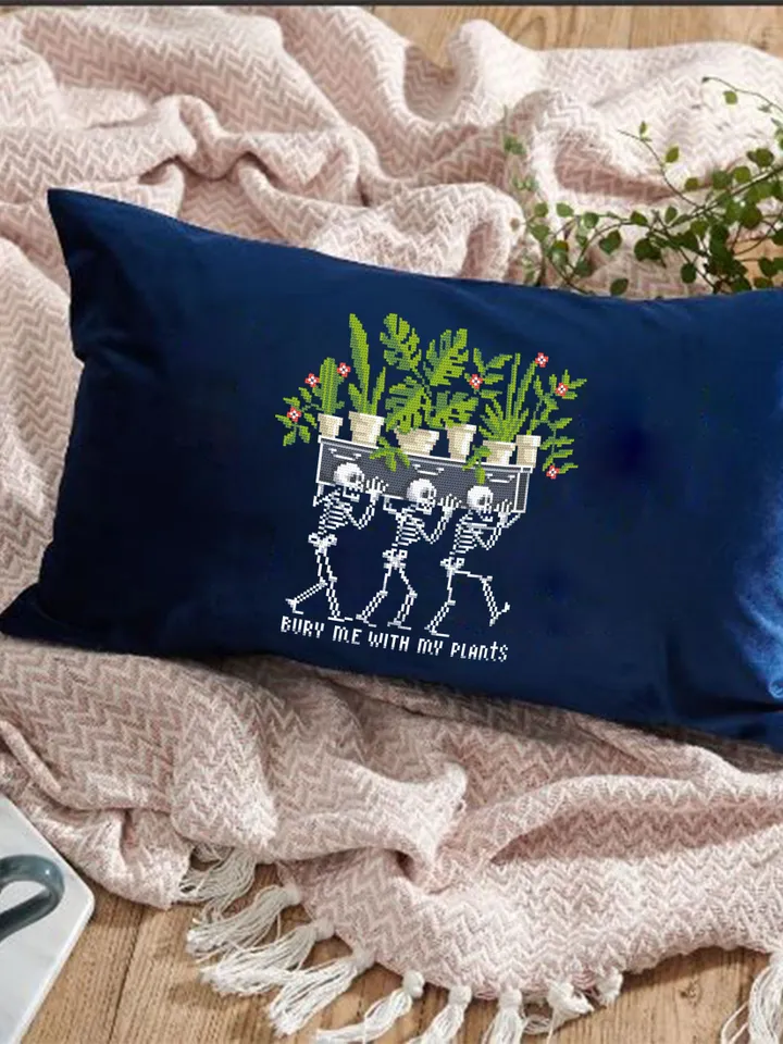 Skeleton plants cross stitch pattern PDF download Gothic skeleton cross stitch chart, Gothic home decor, Bury me with my plants #P38