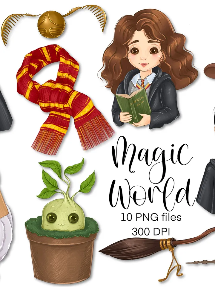Wizard clipart, wizarding school clipart, magic clipart, magic school clipart, magic clip art, magic stickers, wizard stickers