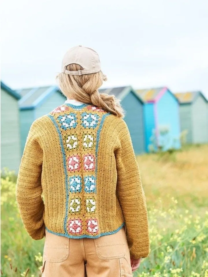 Cardigan granny squares, easy cardigan crochet pattern, women ladies cardigan pdf instant download