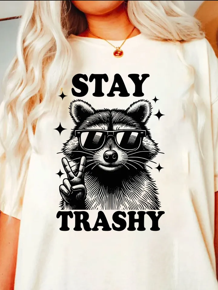 Stay Trashy svg Png, Funny Stay Trashy Raccoons Opossums Squad Team Trash Png svg,Trashy Raccoons Opossums Squad Team Trash Png, Retro