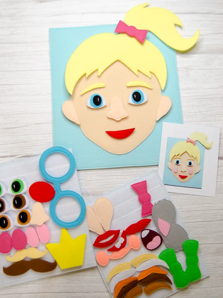 Make a face toy, Emotions play mat, personalized gift