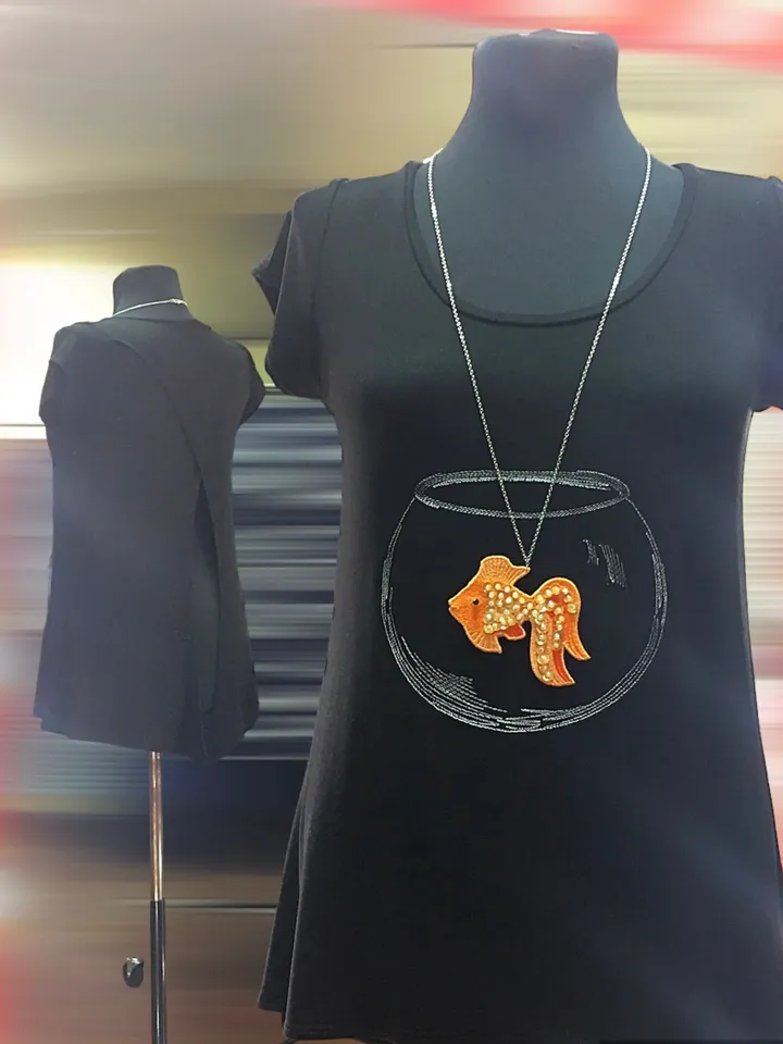 Fish pendant FSL and aquarium machine embroidery design