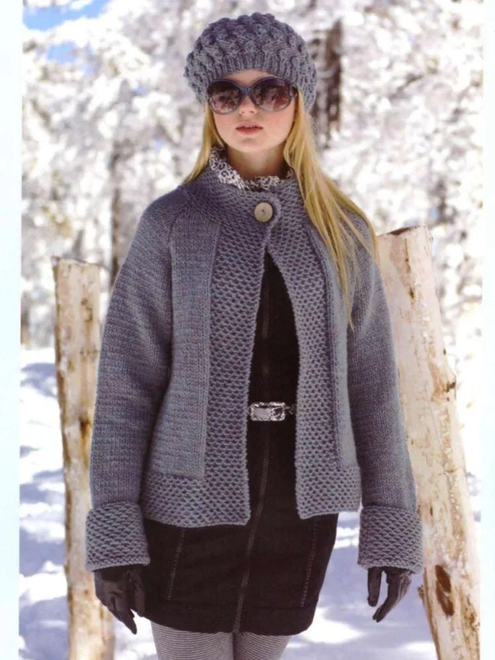 BOOK Knitting waistcoat chunky bulky winter jacket Coat vest chat beret women girls knitting BOOK pattern pdf instant download
