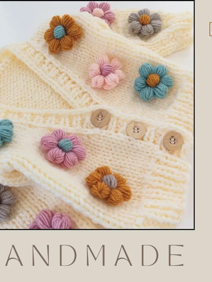 Handmade Knit Matching Cardigans for Mom and Baby - Matching Set