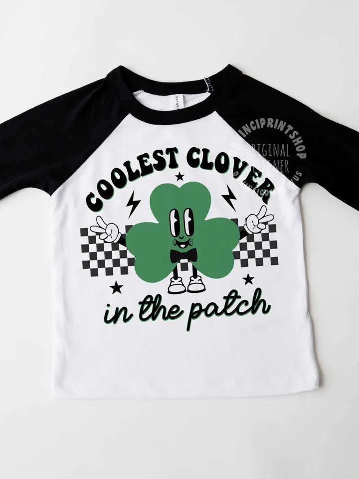 Coolest Clover To Pinch SVG, Boy St Patrick Day SVG, Shamrock Svg, irish boy svg, Retro Clover Svg, Boy Sublimation, Saint Patricks Shirt
