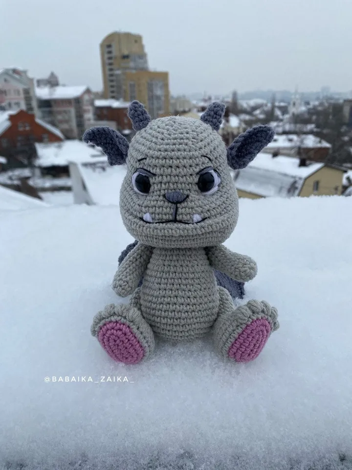 PDF Crochet Gargoyle Pattern, Amigurumi Gargoyle, Crochet Halloween Pattern, Amigurumi Dragon, Amigurumi animal, Crochet animal