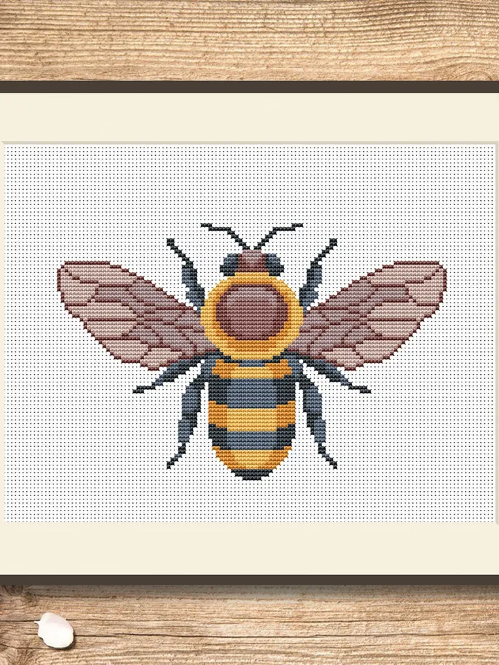 The Bee Cross Stitch Pattern, Summer Cross Stitch Pattern, Embroidery Bee, Insect Cross Stitch Pattern, Modern Cross Stitch Pattern #anm006