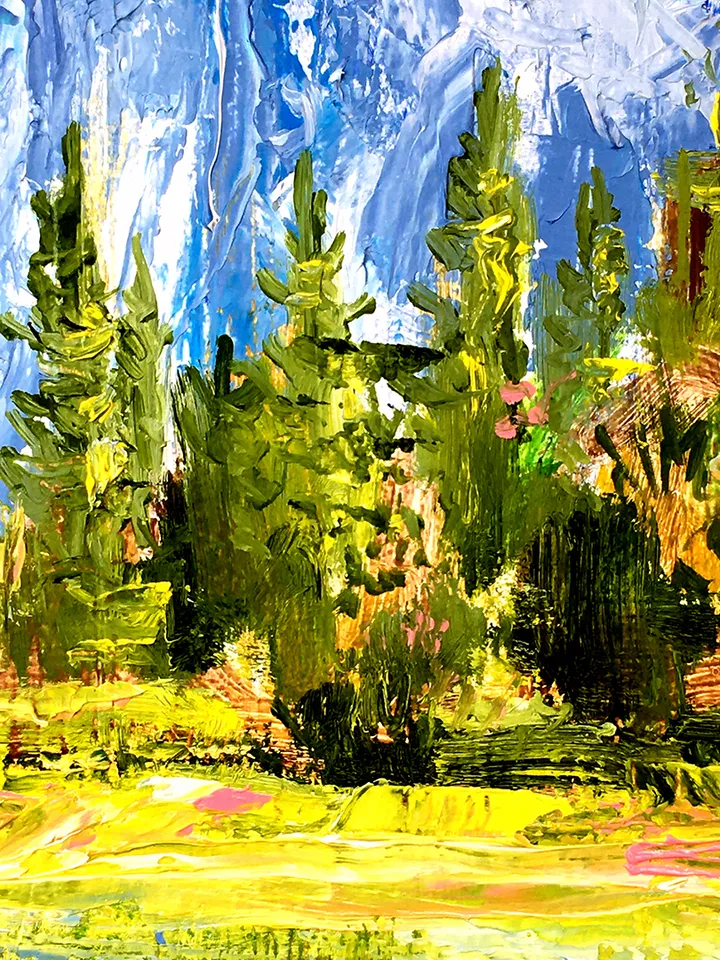 Yosemite National Park Original Oil painting National Park California Landscape Original Art 7 by 5