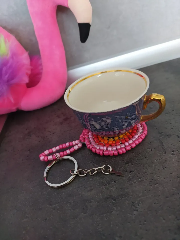 keychain for women pendant, trinket, Mandala, talisman, charm made of beads,car decor