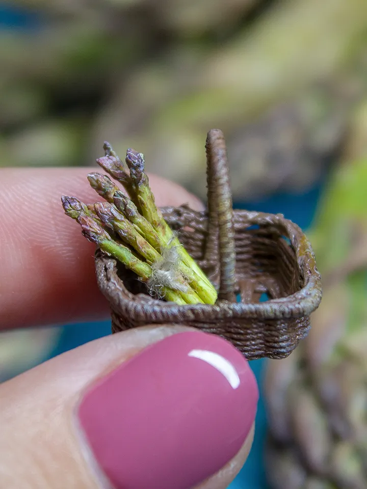 TUTORIAL Miniature asparagus with polymer clay