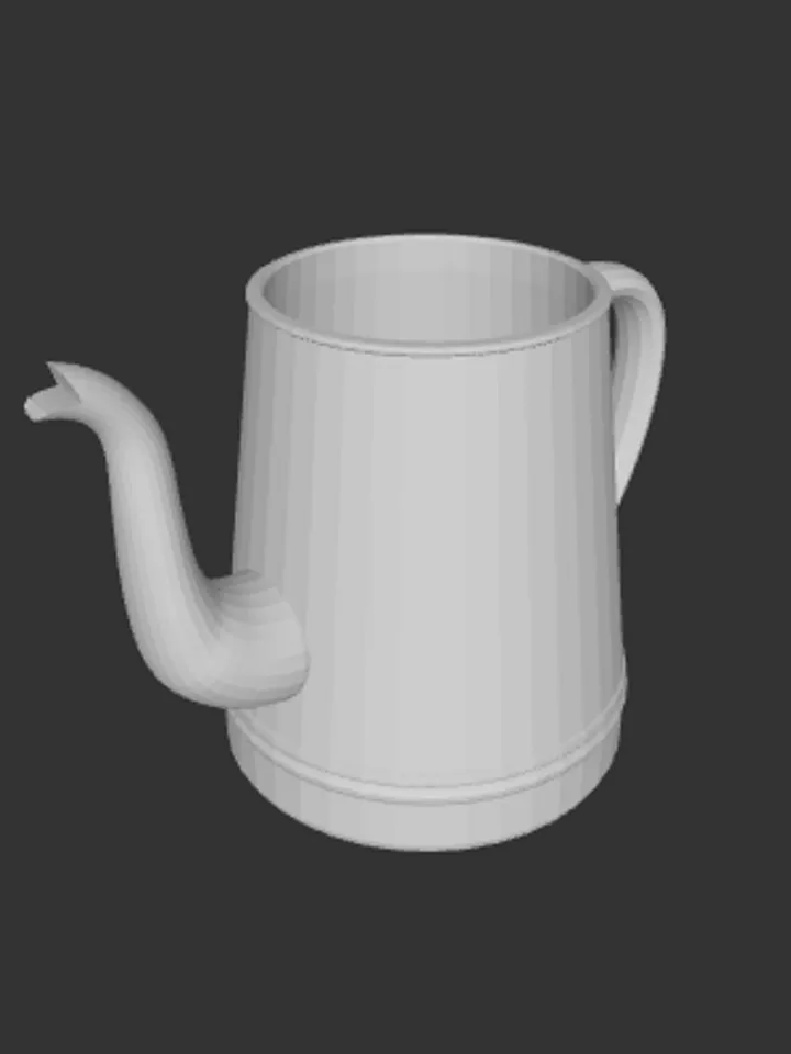 3D MODEL Miniature teapot without lid model ready to print