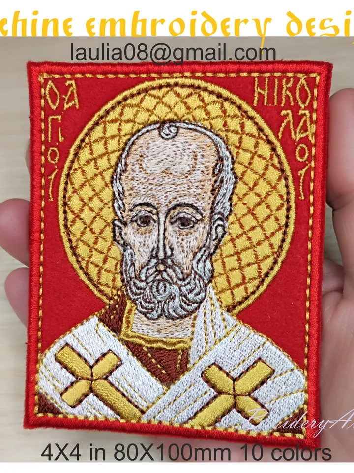 Saint Nicholas embroidery design