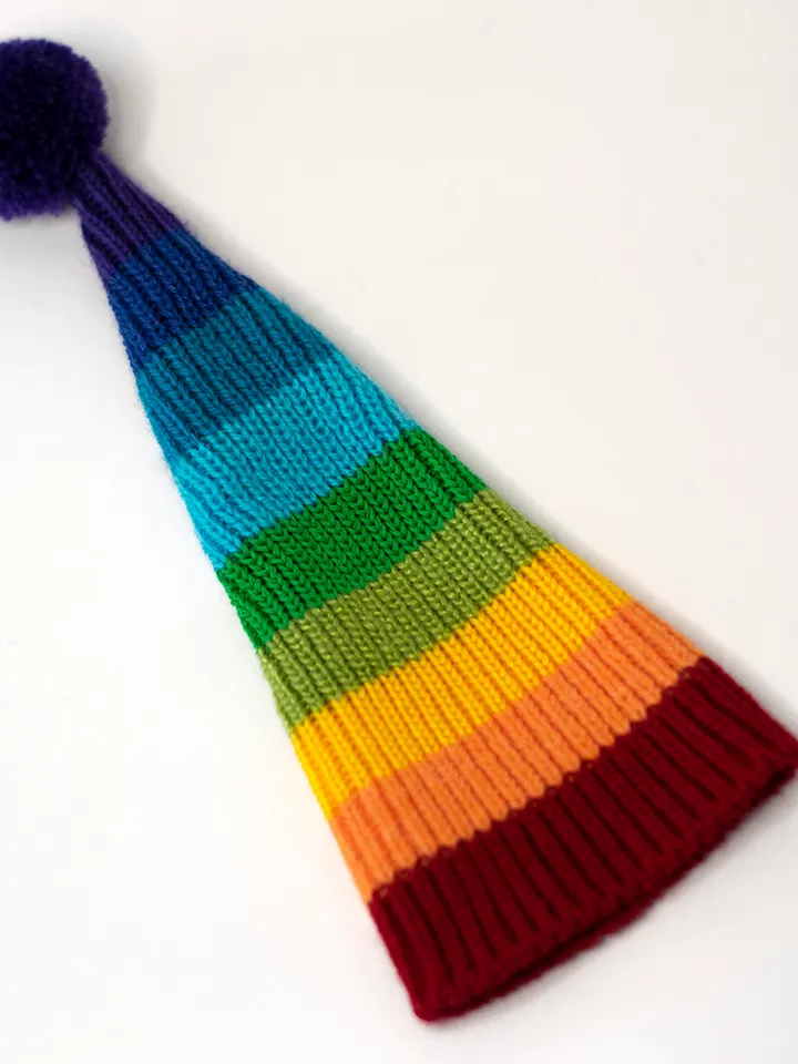 Rainbow striped hat for Blythe doll, Pullip doll, Icy doll for Saint Patrick's day, elf hat for dolls