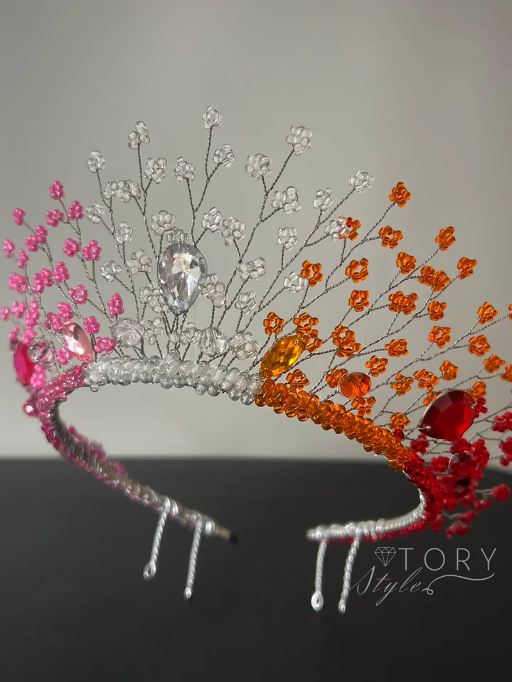 Flowers crown, Pride headpiece, Lesbian accessories, Pride jewelry, Lesbian jewelry, LGBT accessories, LGBTQ jewelry