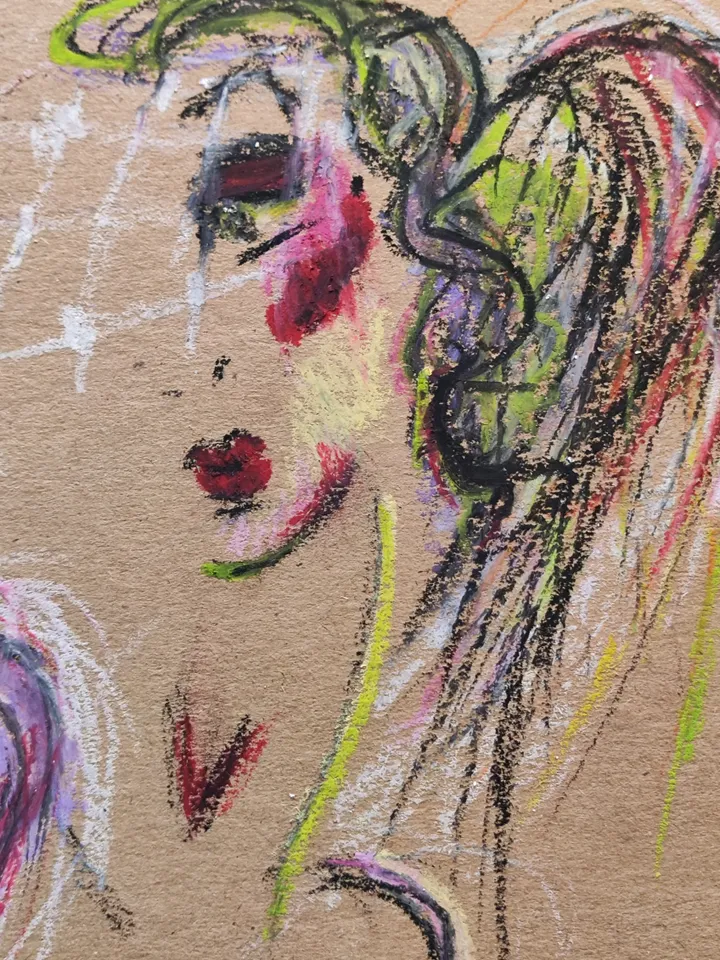 Interior painting.Burlesque girl II