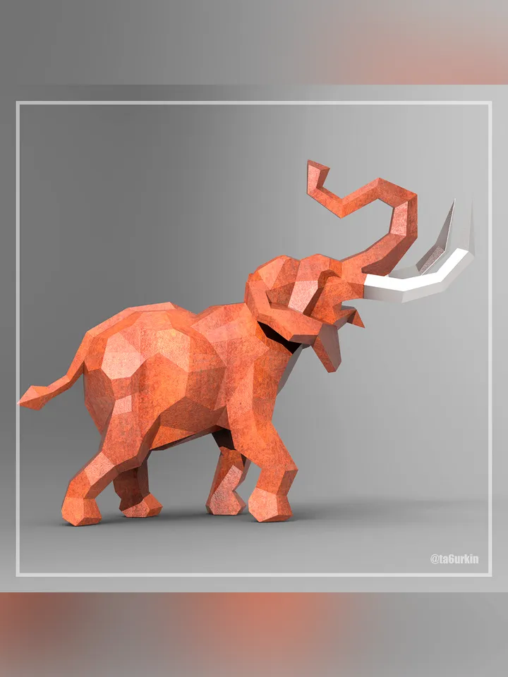 Welding Project Plans Drawings Elephant (DXF, PDF)