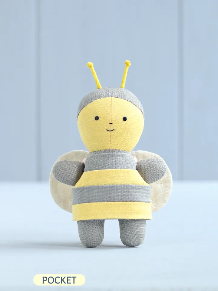 PDF Pocket Bee Stuffed Animal Sewing Pattern