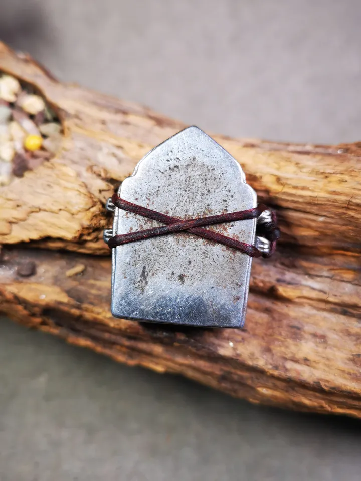 Gandhanra Antique Gau Ghau Shrine,Mini Tibetan Buddhist Altar Amulet Pendant,Made of Cold Iron